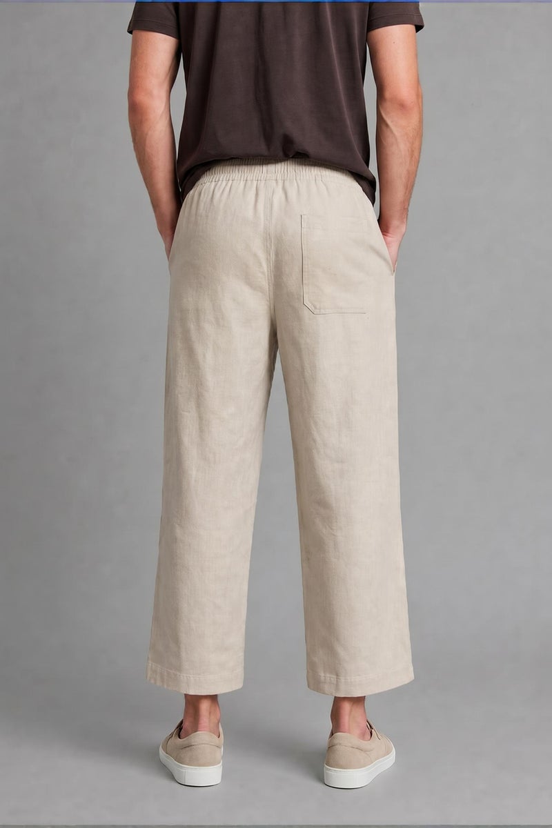 DeFacto Beige Man Regular Fit Cotton Capri Casual - Image 4