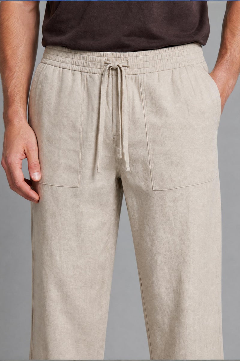 DeFacto Beige Man Regular Fit Cotton Capri Casual - Image 5