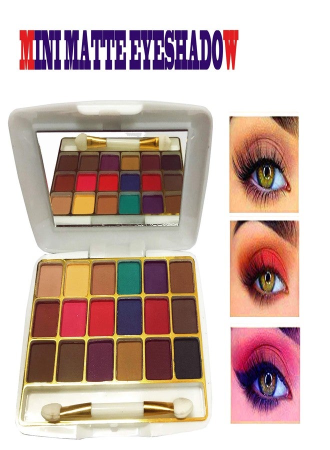 Eod True Color Stylish Perfect Beauty Combo (2 Creamy Matte Lipstick,18 Colors Eyeshadow,1 Lip Pencil,1 Kajal with multi-purpose MakeUp Pouch) A33 Set of 6 - Image 3