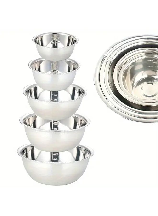 Ultra Small Stainless Steel Mixing Bowl With Measurements For Baking And Cooking - Image 1