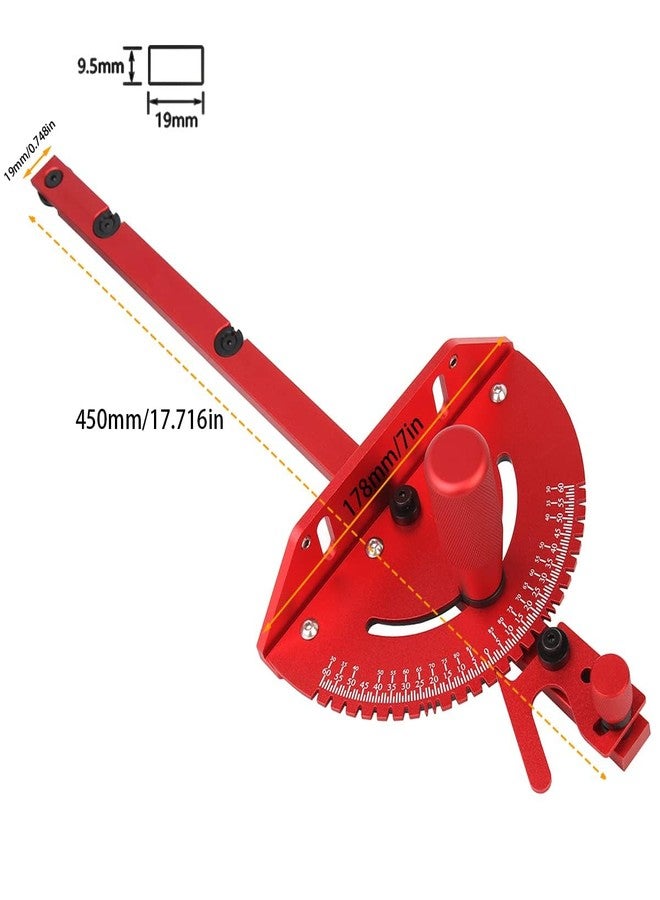 JCFANTS Table Saw Miter Gauge Works w/Table Saws, Router Table, Band Saw (Red) - Image 2