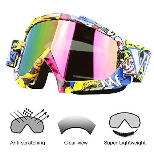 JAMIEWIN Motocross Goggles for ATV, Dirt Bike, Motorcycle, UTV & MX - OTG Offroad Riding Goggles with Anti UV, Dustproof & Anti Fog Protection for Men, Women, Youth & Kids - Image 3
