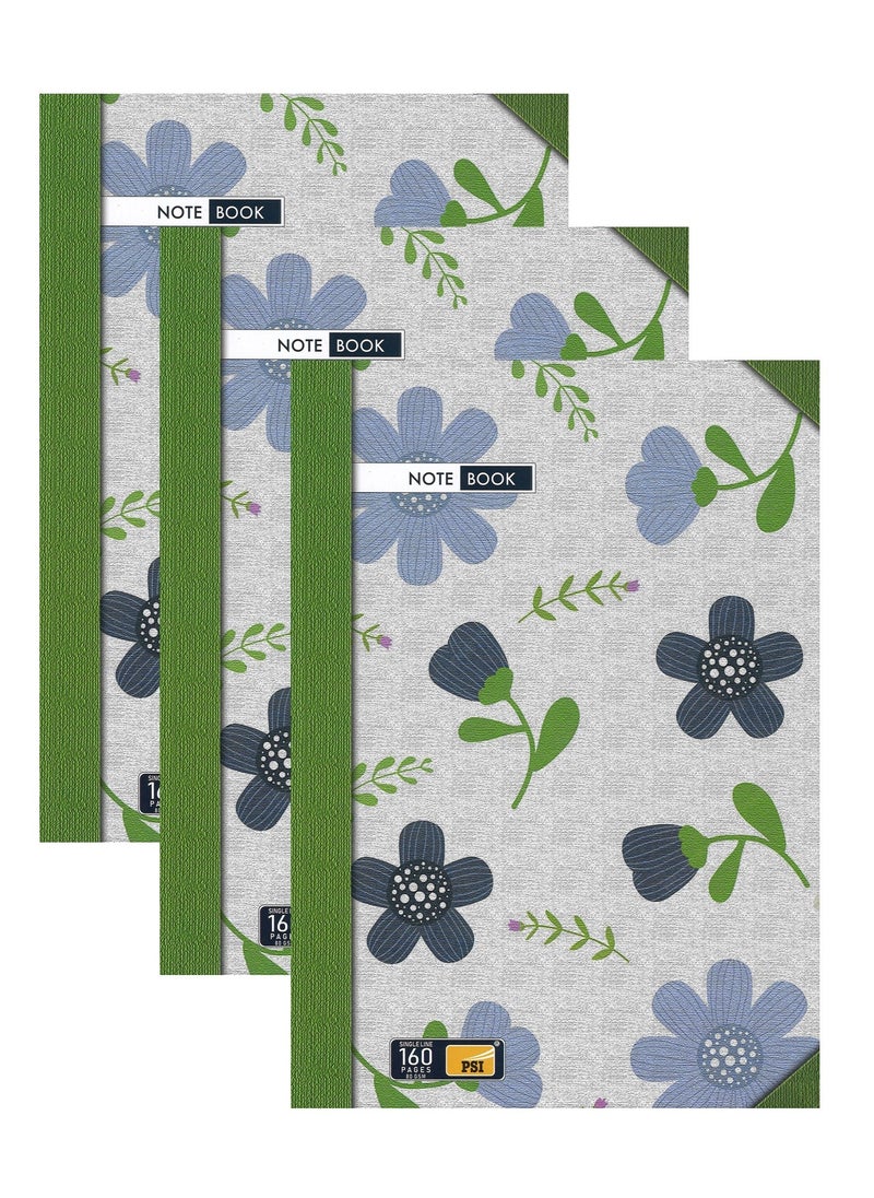Psi - 3-Piece A4 Size Hard Cover Notebook With 160 Pages - Image 1