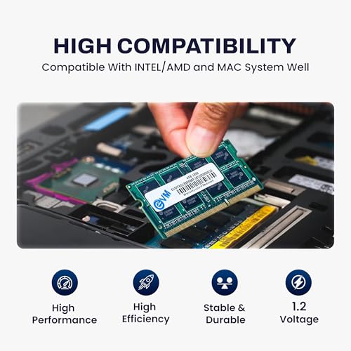 EVM 4GB DDR3 Laptop RAM 1333MHz SO-DIMM – 1.5V Low Voltage, 204-PIN Pin, Intel & AMD Compatible, High-Speed Laptop Memory Upgrade – 10 Year Warranty (EVMT4G1333S86P) - Image 5