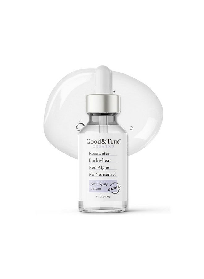 Measurable Difference Good & True Organics - Anti-Aging Face Serum with Rose Water | Boosts Collagen, Tightens Skin, Reduces Wrinkles & Fine Lines | All Skin Types - Image 1