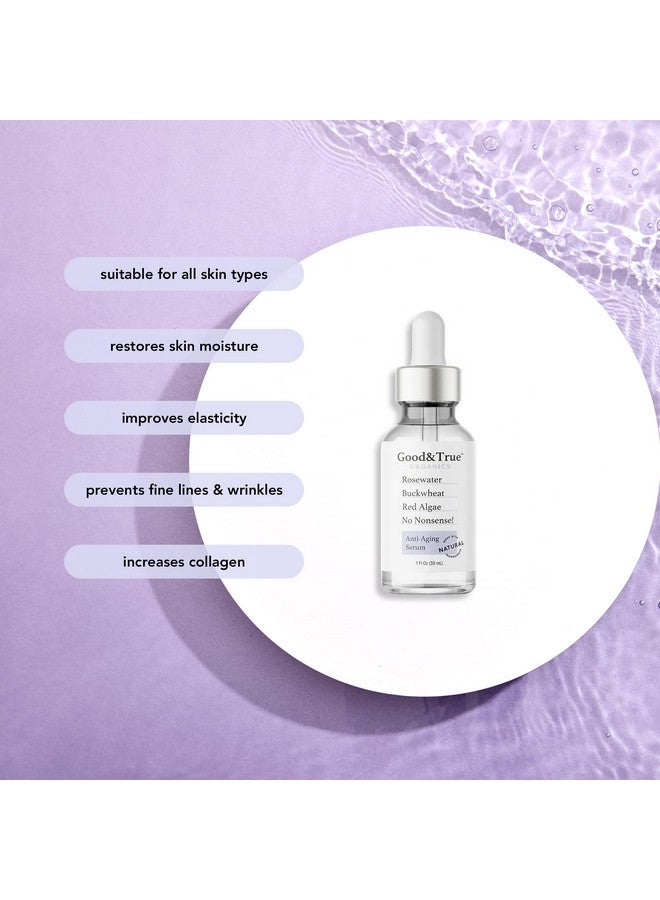 Measurable Difference Good & True Organics - Anti-Aging Face Serum with Rose Water | Boosts Collagen, Tightens Skin, Reduces Wrinkles & Fine Lines | All Skin Types - Image 4
