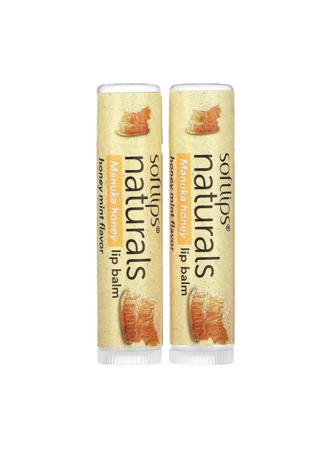 Softlips - Naturals Lip Balm with Manuka Honey Honey Mint 2 Sticks 0.15 oz 4.2 g Each - Image 1