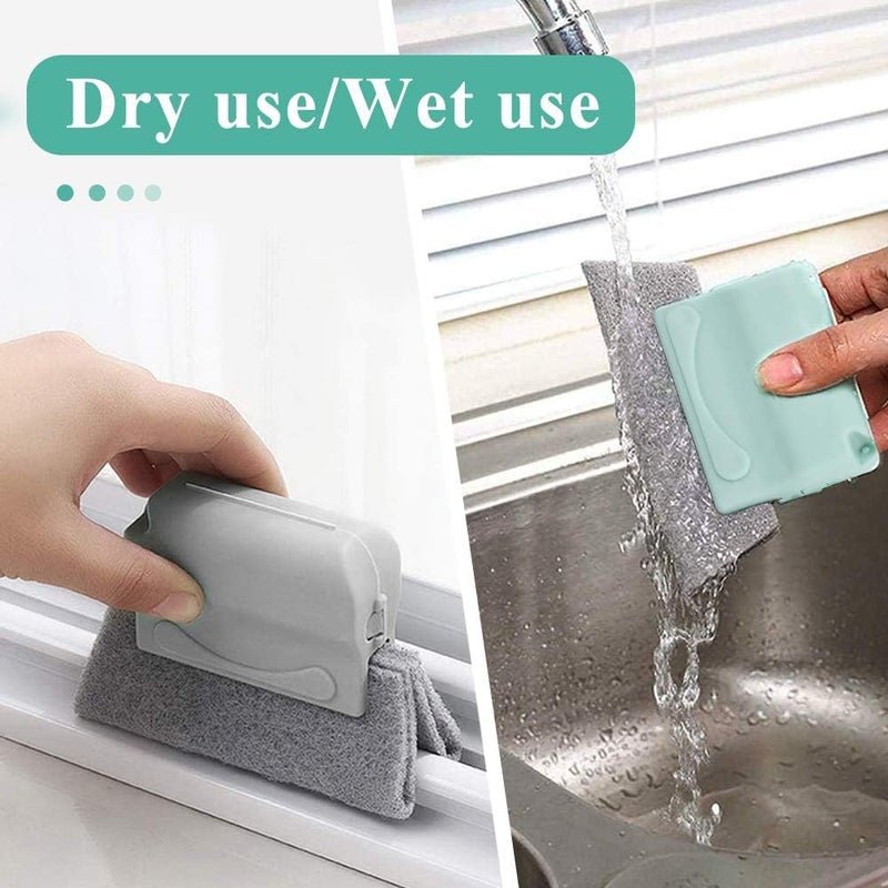 EBOFAB Plastic Window Groove Frame Cleaning Brush Handheld Window Slot Cleaner Tools Magic Window Cleaning Brush Quickly Clean All Window Slides and Gaps Pack of 1