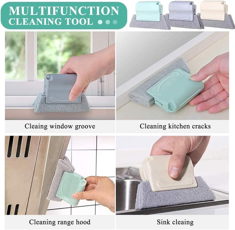 EBOFAB Plastic Window Groove Frame Cleaning Brush Handheld Window Slot Cleaner Tools Magic Window Cleaning Brush Quickly Clean All Window Slides and Gaps Pack of 1