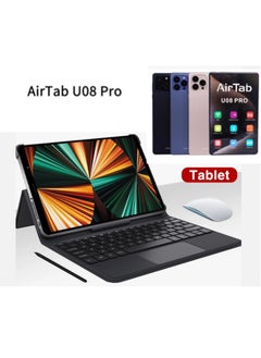 AirTab 8 -Inch Smart Tablet U08 PRO Android 13 Tablet With 1TB Storage and 16GB RAM Quad Core Wi-Fi LTE Dual Sim with Keyboard - BLACK  - Image 2