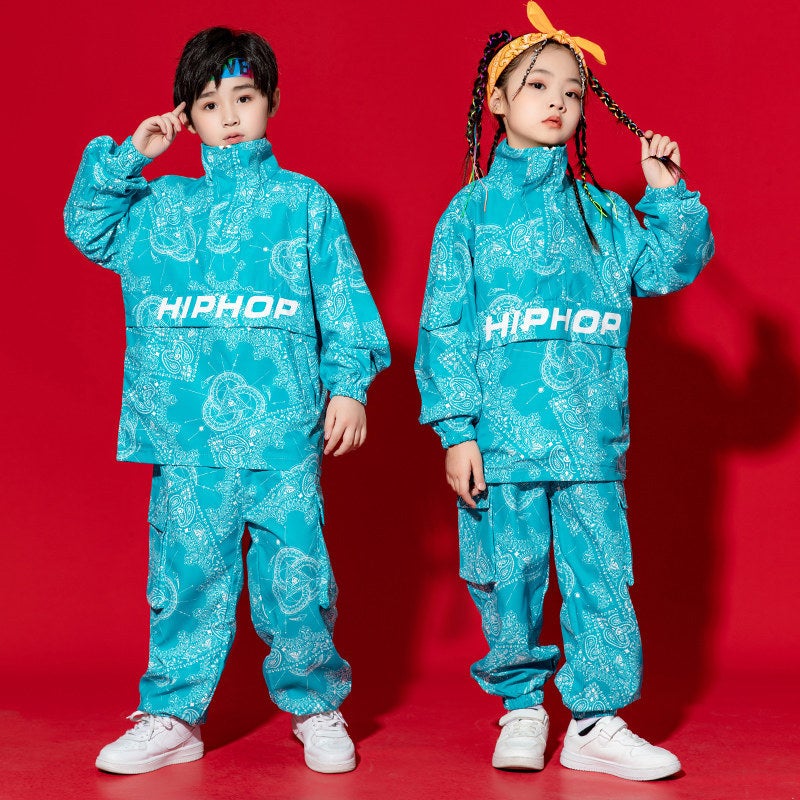 Children'S Hip Hop Hip Hop Suit Korean Style Children'S Modern Dance Hiphop Fashion Clothes Jazz Dance Cool Performance Clothes - Image 3