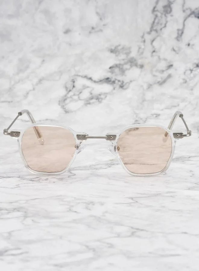  اكسبليست باوتس نظارات شمسية أنيقة لوجان كلير للجنسين بلون الخوخ