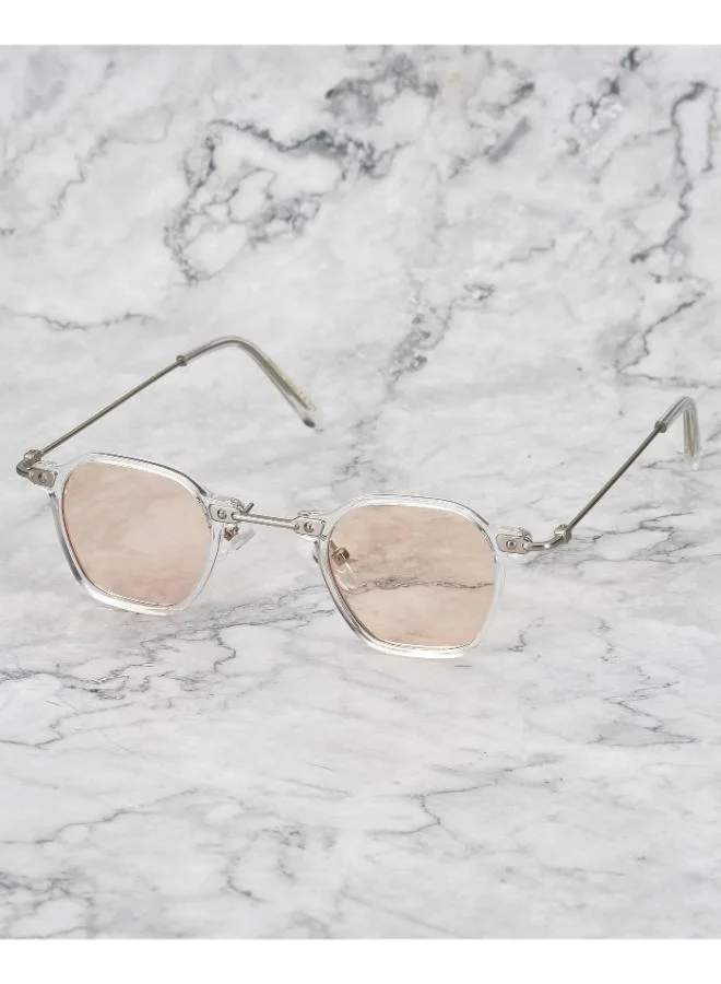  اكسبليست باوتس نظارات شمسية أنيقة لوجان كلير للجنسين بلون الخوخ