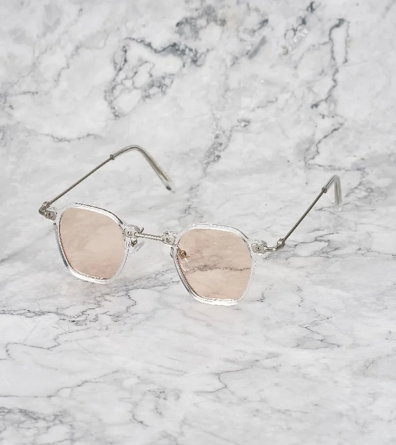 Explicit Poets Explicit Poets Unisex LOGAN CLEAR Clear - Peach Stylish Sunglasses, 43EP2