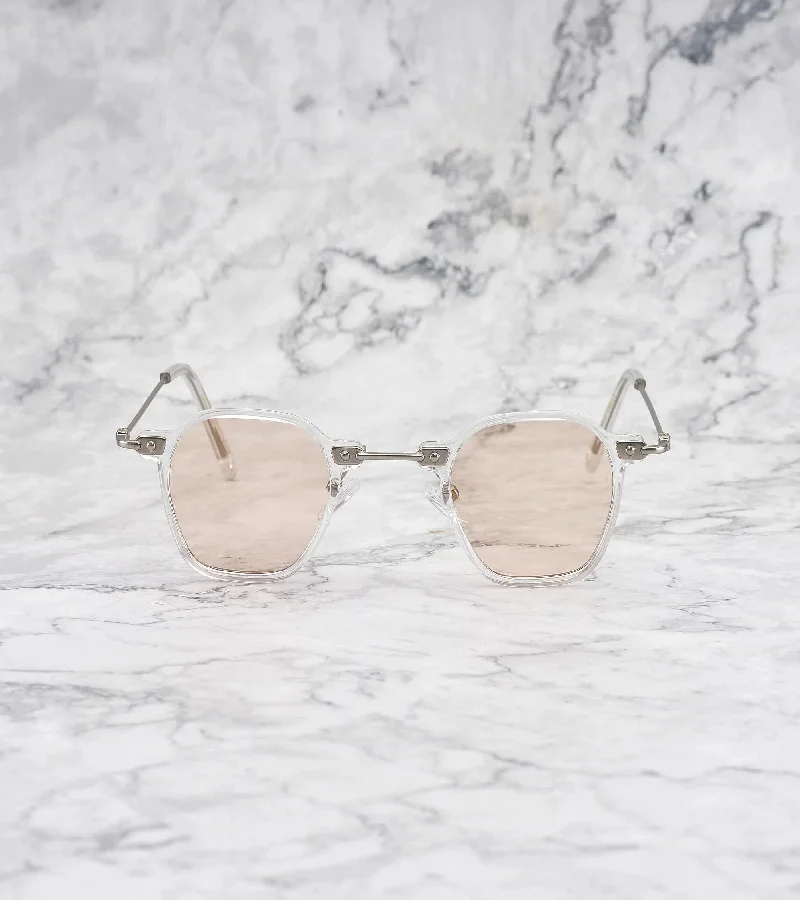 Explicit Poets Explicit Poets Unisex LOGAN CLEAR Clear - Peach Stylish Sunglasses, 43EP2