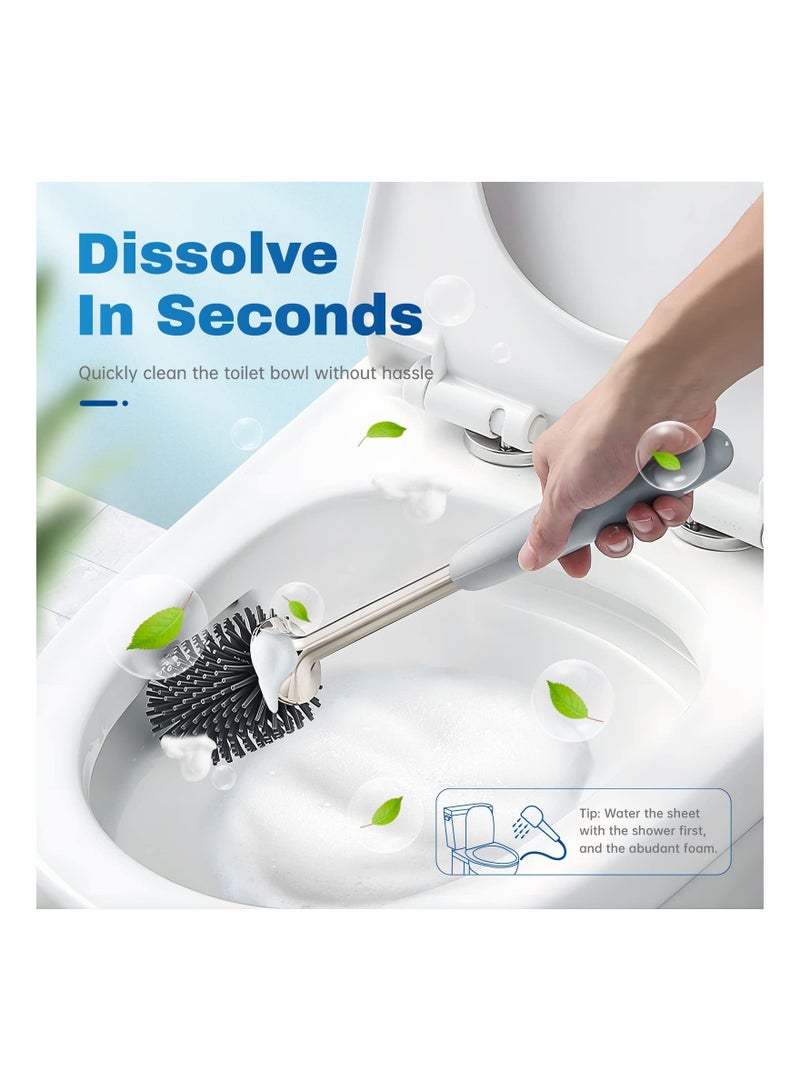 واي آند دي 60PCS Toilet Bowl Cleaners, (Eco) Friendly 60 Sheets Cleaner Strips, Plastic-Free Cleaning Pre-Measured & Biodegradable Stips, Efficiently Remove Stains Odors  - Image 3