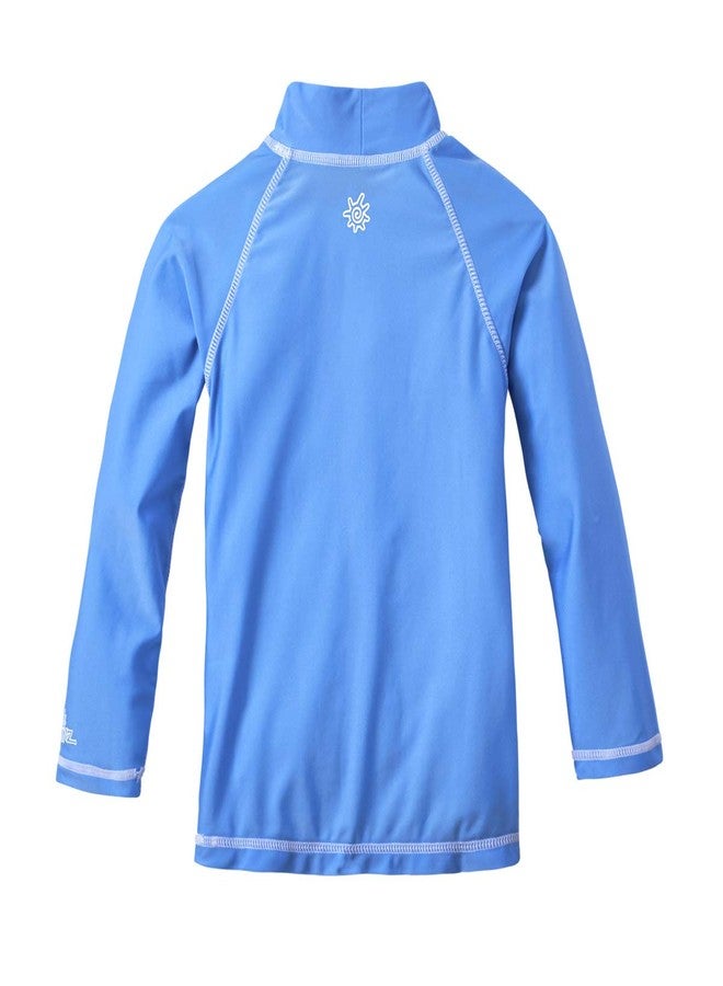 UV Skinz UPF50+ Boys Long Sleeve Sun & Swim Shirts-Ocean Blue-8 - Image 2