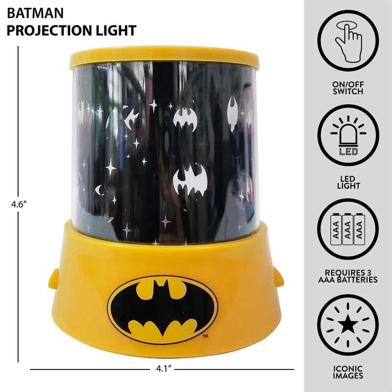 Idea Nuova Batman Color Changing Kids Lamp and Nightlight,LED Projection Light for Bedroom DÃ©cor, Superhero Night Lamp for Boys & Girls - Image 2