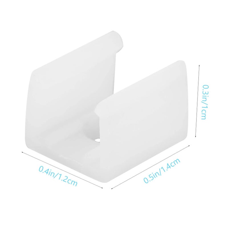 White Plastic Led Strip Light Clips 100pcs Easy Install Tape Clamp Fixed Clips - Image 3