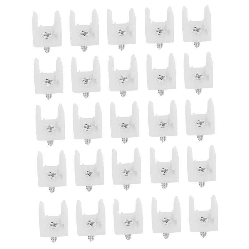 White Plastic Led Strip Light Clips 100pcs Easy Install Tape Clamp Fixed Clips - Image 2
