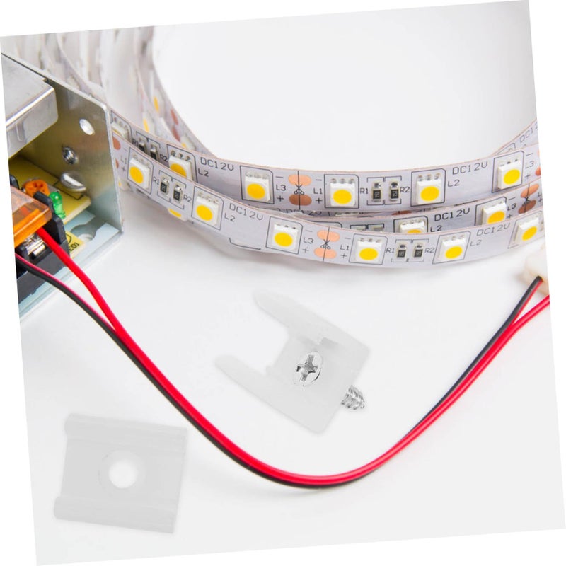 White Plastic Led Strip Light Clips 100pcs Easy Install Tape Clamp Fixed Clips - Image 5