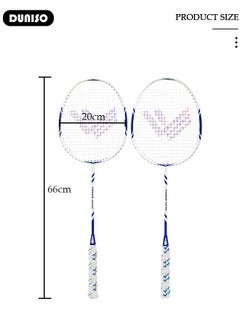 DUNISO Badminton Racket Set of 2, Badminton Equipment, Lightweight & Sturdy, Indoor Outdoor Sports Beach Backyard Game for Adults Kids, 2 Racquets, 3 Shuttlecocks & Carry Bag Included  - Image 4