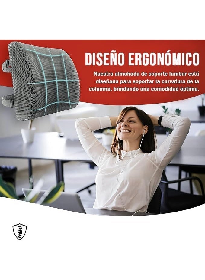 Gel coccyx seat cushion – Lumbar support for office and car seat – Medical cushion for coccyx pressure relief – Portable cushion with washable cover - Image 3