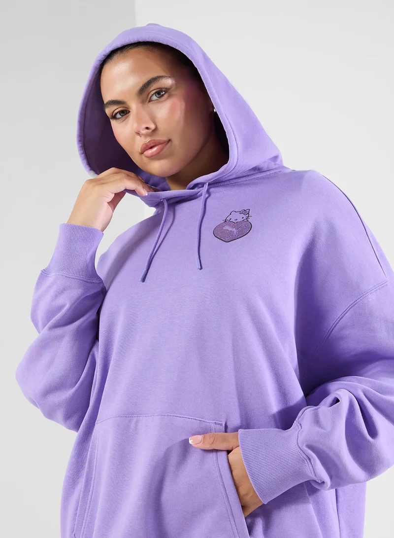 PUMA Hello Kitty Graphic Oversized Hoodie