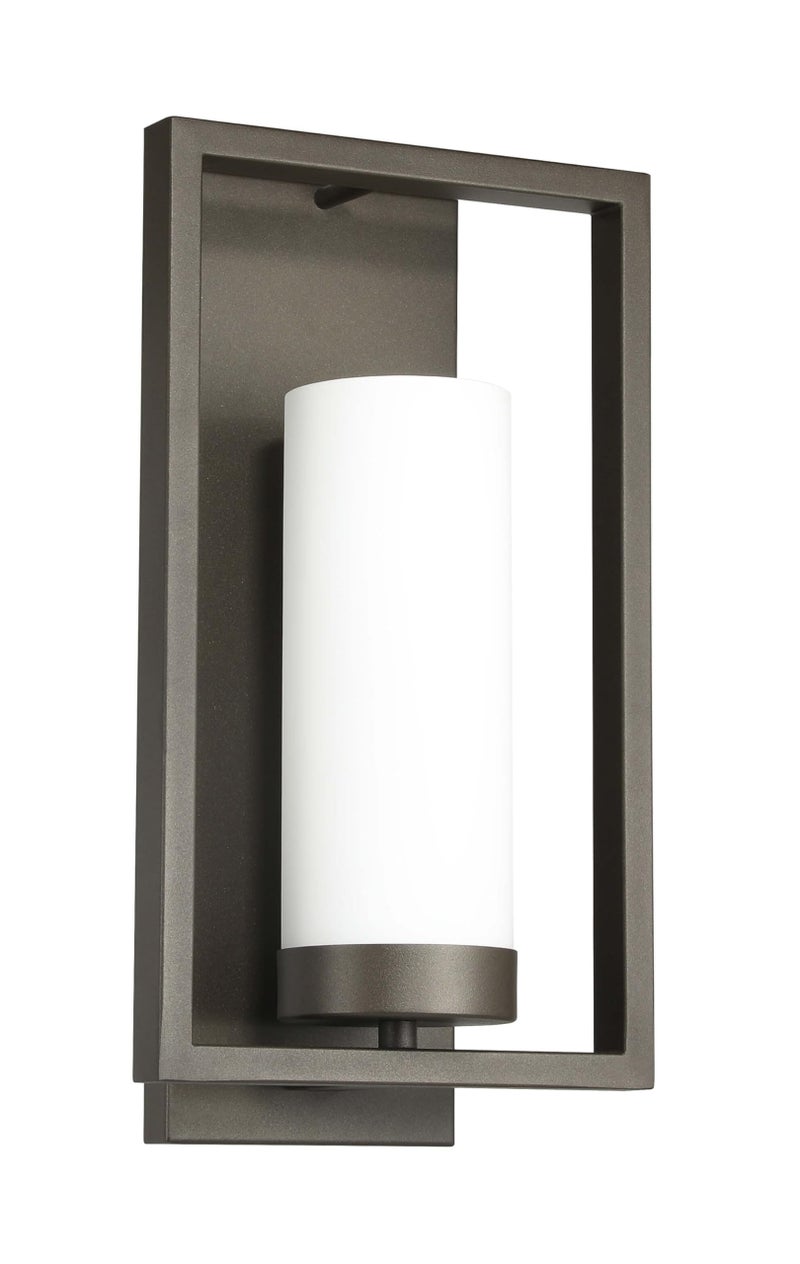 XiNBEi Lighting Sconces Wall Lighting, Modern Dark Bronze Wall Sconce with Glass Shade Indoor Bathroom Vanity Sconce Wall Light Fixture for Hallway Bedroom Corridor XB-W1143-GDB - Image 2