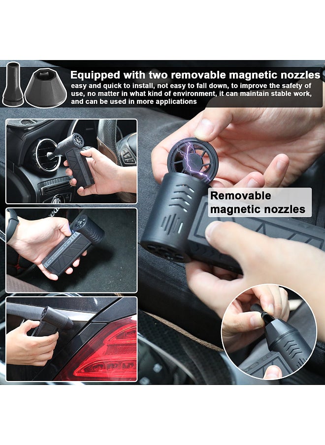 Generic Handheld Ducted Turbofan 130,000RPM Jet Fan Lithium Violent Fan Portable Car Washer Multifunctional Dust Blower Keyboard Cleaning Tool  - Image 4