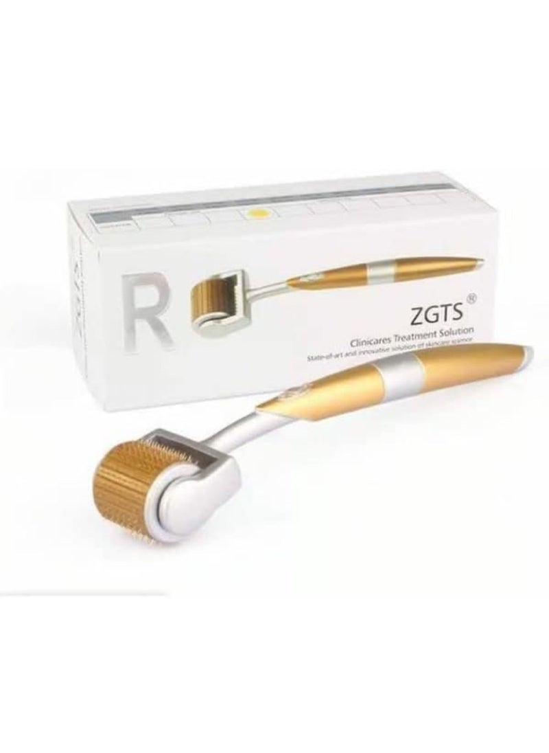 ZGTS - Micro Needle Derma Roller 0.5 Mm Facial Treatment Gold - Image 1