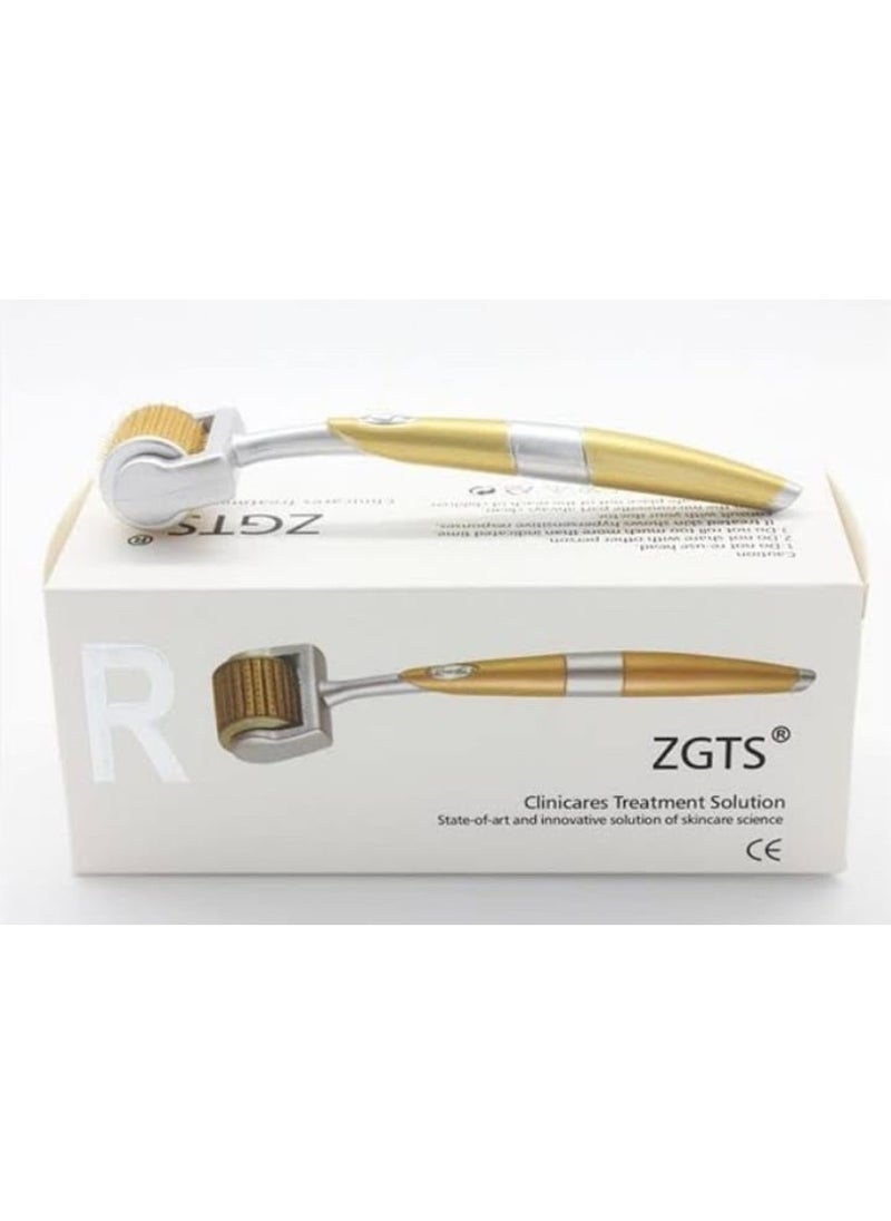 ZGTS - Micro Needle Derma Roller 0.5 Mm Facial Treatment Gold - Image 1