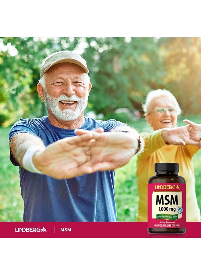 Lindberg - Lindberg MSM Capsules 1000mg | 150 Count | Non-GMO, Gluten Free Supplement - Image 1