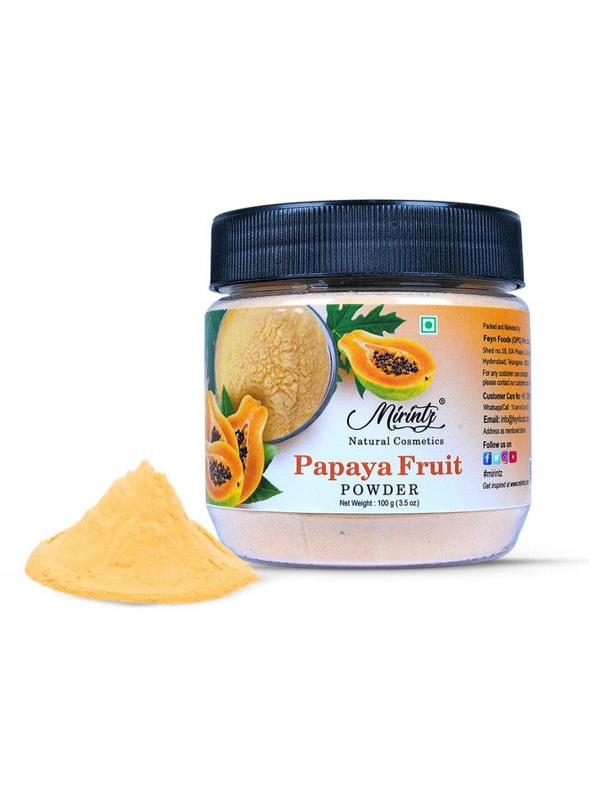 Mirintz 100% Natural Papaya Powder for Skincare | (3.5 Oz) Herbal Natural Fruit Powder for Cosmetics - Face & Skin | Dried Papaya Powder Mix for Papaya Cream | Fruit Fresh Powder for Glowing Skin - Image 1