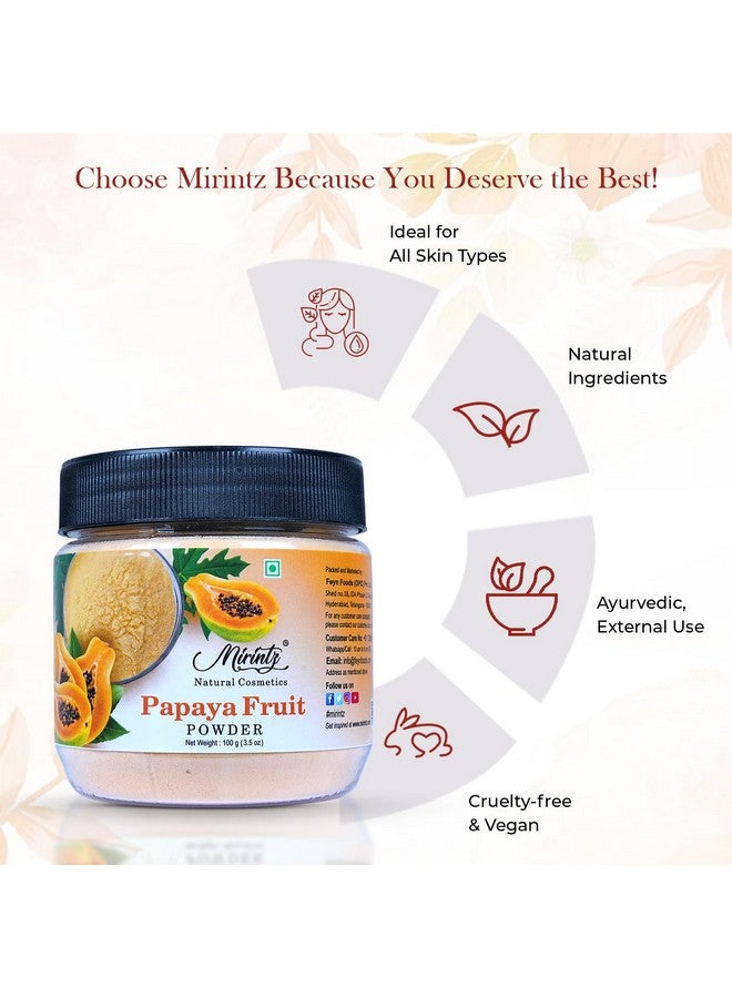 Mirintz 100% Natural Papaya Powder for Skincare | (3.5 Oz) Herbal Natural Fruit Powder for Cosmetics - Face & Skin | Dried Papaya Powder Mix for Papaya Cream | Fruit Fresh Powder for Glowing Skin - Image 5