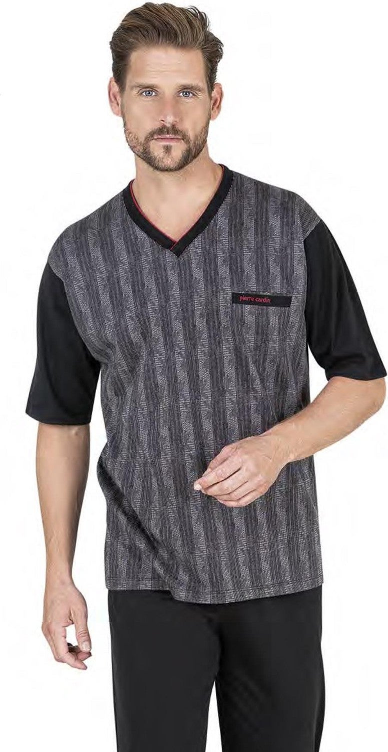 pierre cardin Cotton 3-Piece V-Neck Men's Pajama Set, Dowry Boxed 
