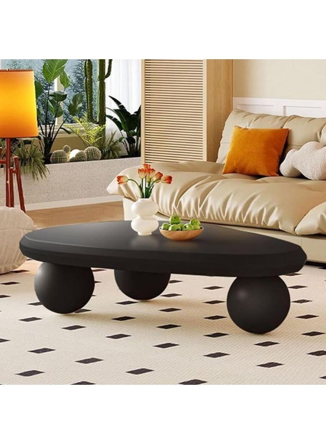 Generic Cloud Coffee Table Modern Irregular Coffee Table with 3 Round Legs Unique End Table for Apartment, Living Room - Image 1