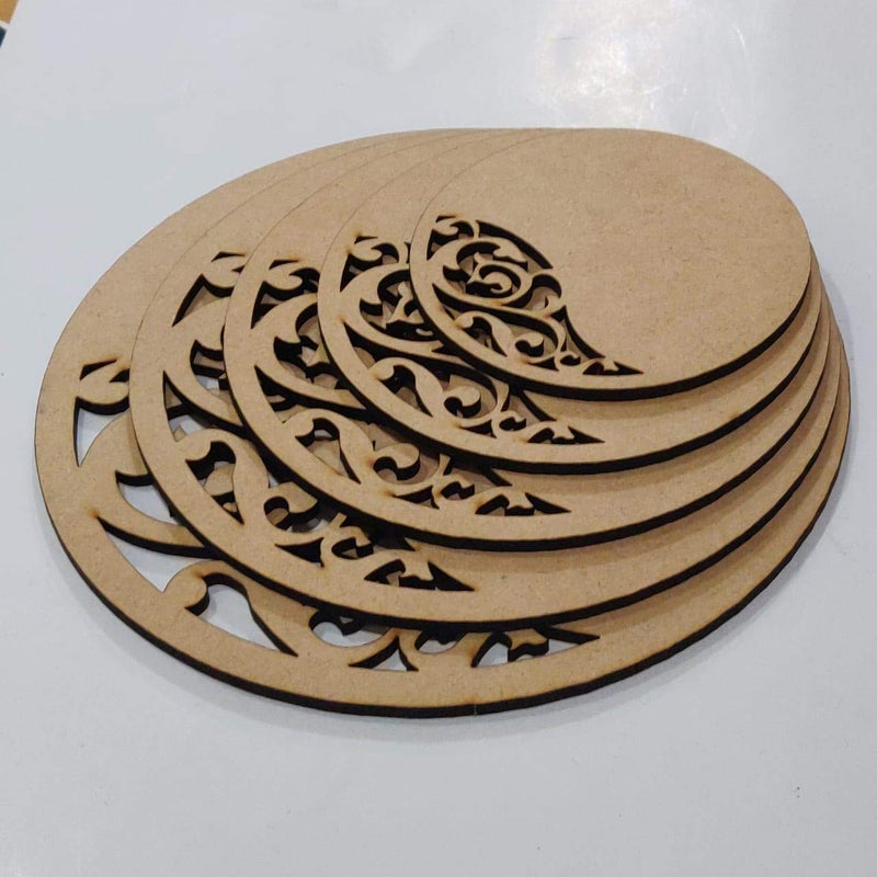 Excellentcrafts Round MDF Art Board for DIY Crafts (Size 5x5 Inches and Thickness 4mm) - Image 3