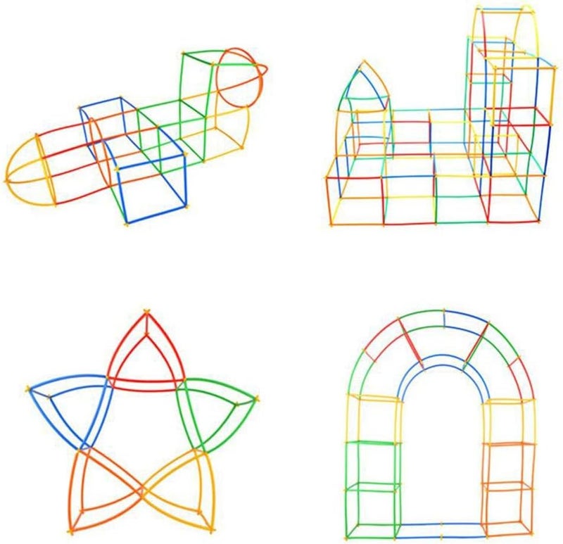 كلاراكو لعبة بناء مكونة من 500 قطعة من القش - عبوة عملاقة مع صندوق تخزين - Image 4