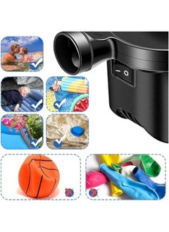 HOOKOR Air Pump, Electric Air Pump for Inflatables, Air Mattress Pump for Air Bed Quick Fill with 3 Nozzles, Boats, Swimming Ring  - Image 4