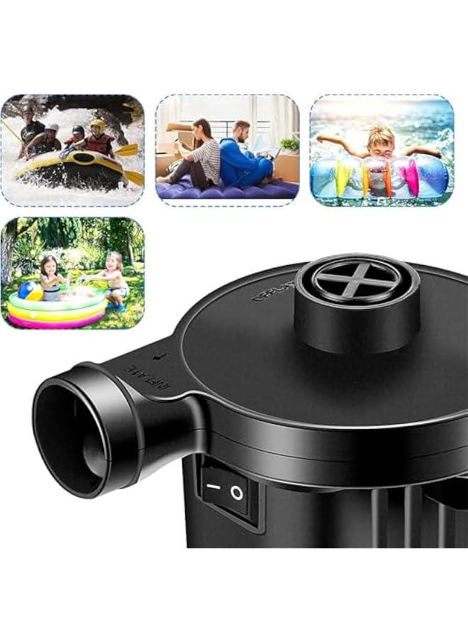 HOOKOR Air Pump, Electric Air Pump for Inflatables, Air Mattress Pump for Air Bed Quick Fill with 3 Nozzles, Boats, Swimming Ring  - Image 5