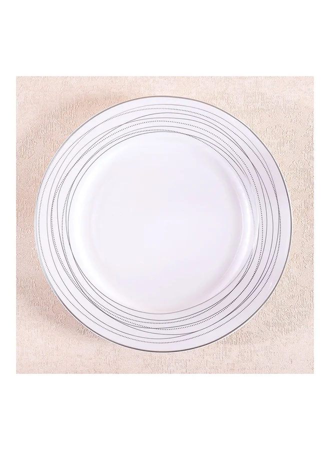 DANUBE HOME Anton 32 Piece New Bone China Dinner Set Serve 6 New Bone China Modern Houseware Dinner Set L 37.5x27.5 X H 28.5cm Grey