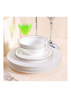 DANUBE HOME Anton 32 Piece New Bone China Dinner Set Serve 6 New Bone China Modern Houseware Dinner Set L 37.5x27.5 X H 28.5cm Grey  - Image 4