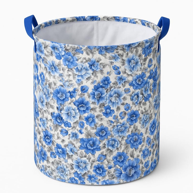 RENVA Foldable Waterproof 45 Liter Capacity Laundry Basket for Clothes with Lid,Laundry Bag for Clothes,Basket for Clothes Storage (Blue Laundry Bag, 45L) - Image 5