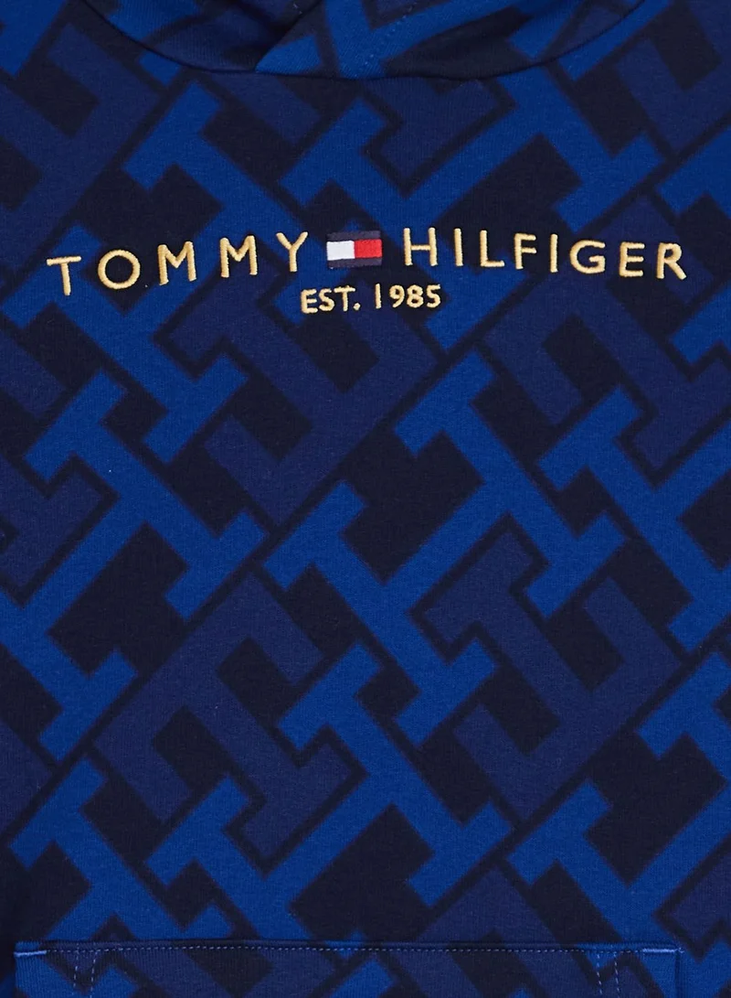 TOMMY HILFIGER Youth Aop Print Monogram Hoodie