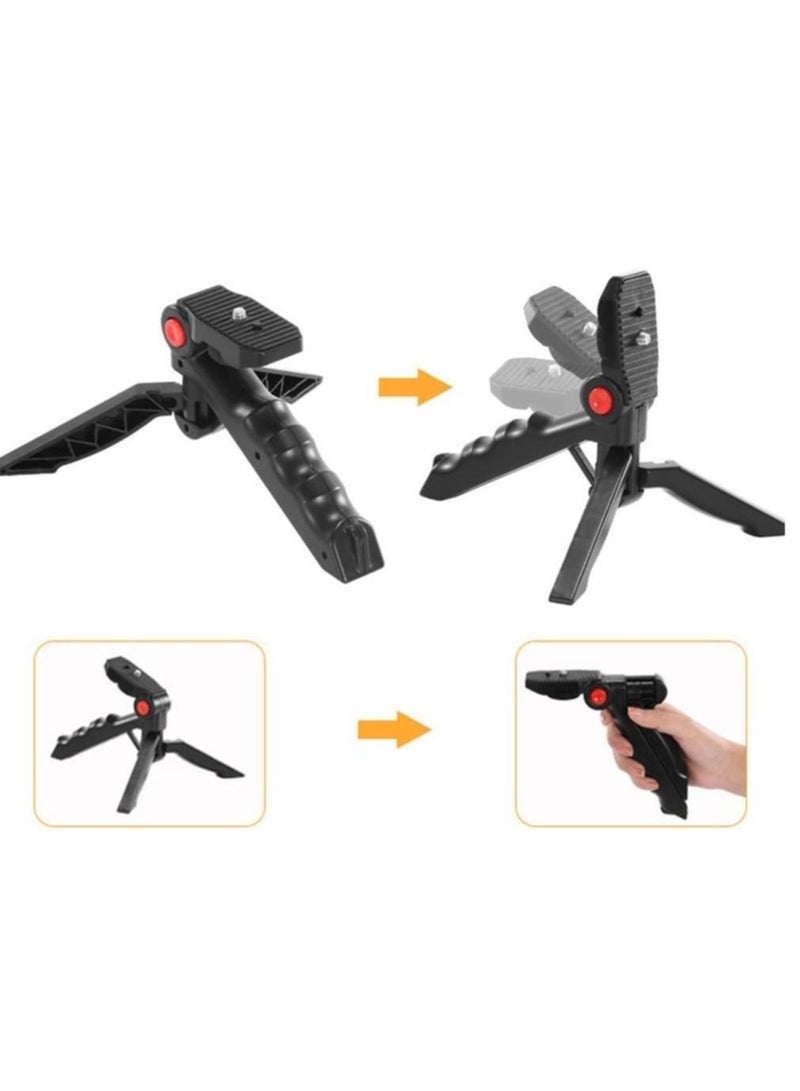 Tripod Holder, Video Kit Accessories, Table Tripod Phone Holder, Microphone LED Video Light Remote Shutter, for Phone Video Recording, for YouTube, for Vlog (black)  - Image 2
