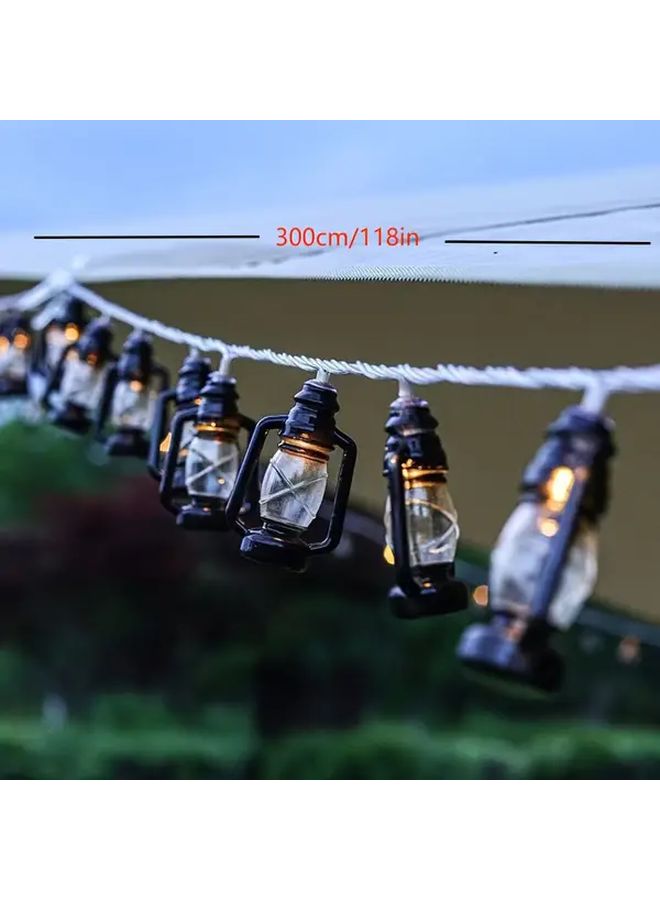 Vintage Retro Horse Head Design 20 Light Battery Powered Warm White String Lights 118 Inch - Image 3