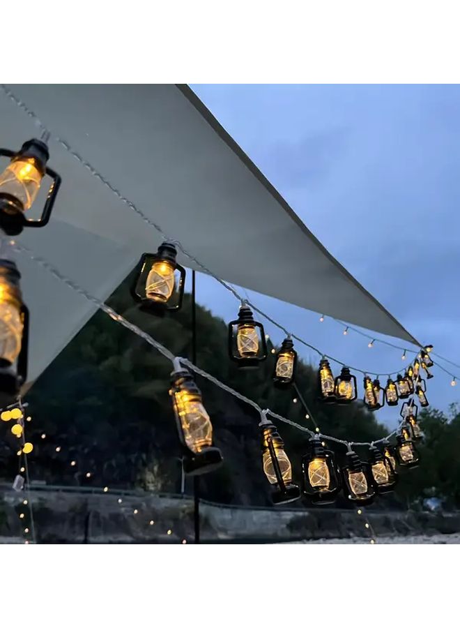 Vintage Retro Horse Head Design 20 Light Battery Powered Warm White String Lights 118 Inch - Image 2