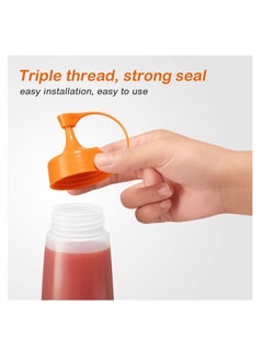 SYOSI 6 Pack Plastic Condiment Squeeze Bottles 16 oz with Top Food Grade Squirt Bottle for Sauces Hot Syrup Oil Dispenser Salad Dressings Container extra 8 Chalk Labels and 1 Pen  - Image 5