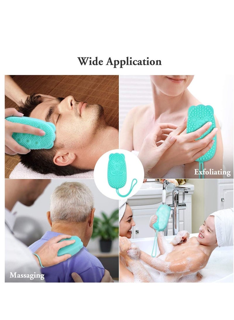 Silicone Bath Body Brush Back Scrubber Dual Sided Shower For Dead Skin Remover Exfoliate Clean Exfoliating - Image 3